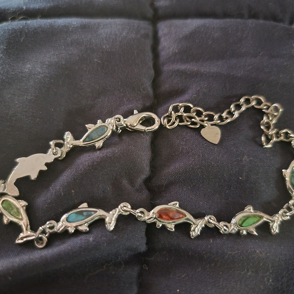 Dolphin anklet or bracelet made from stainless steel